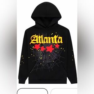 Sp5der Atlanta Graphic Black Hoodie